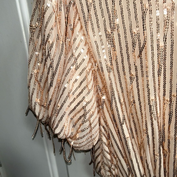 new Habitual Kids Girls' Puff Sleeve Fringe Sequin Jumpsuit - Big Kid Sz 16 - Picture 8 of 16